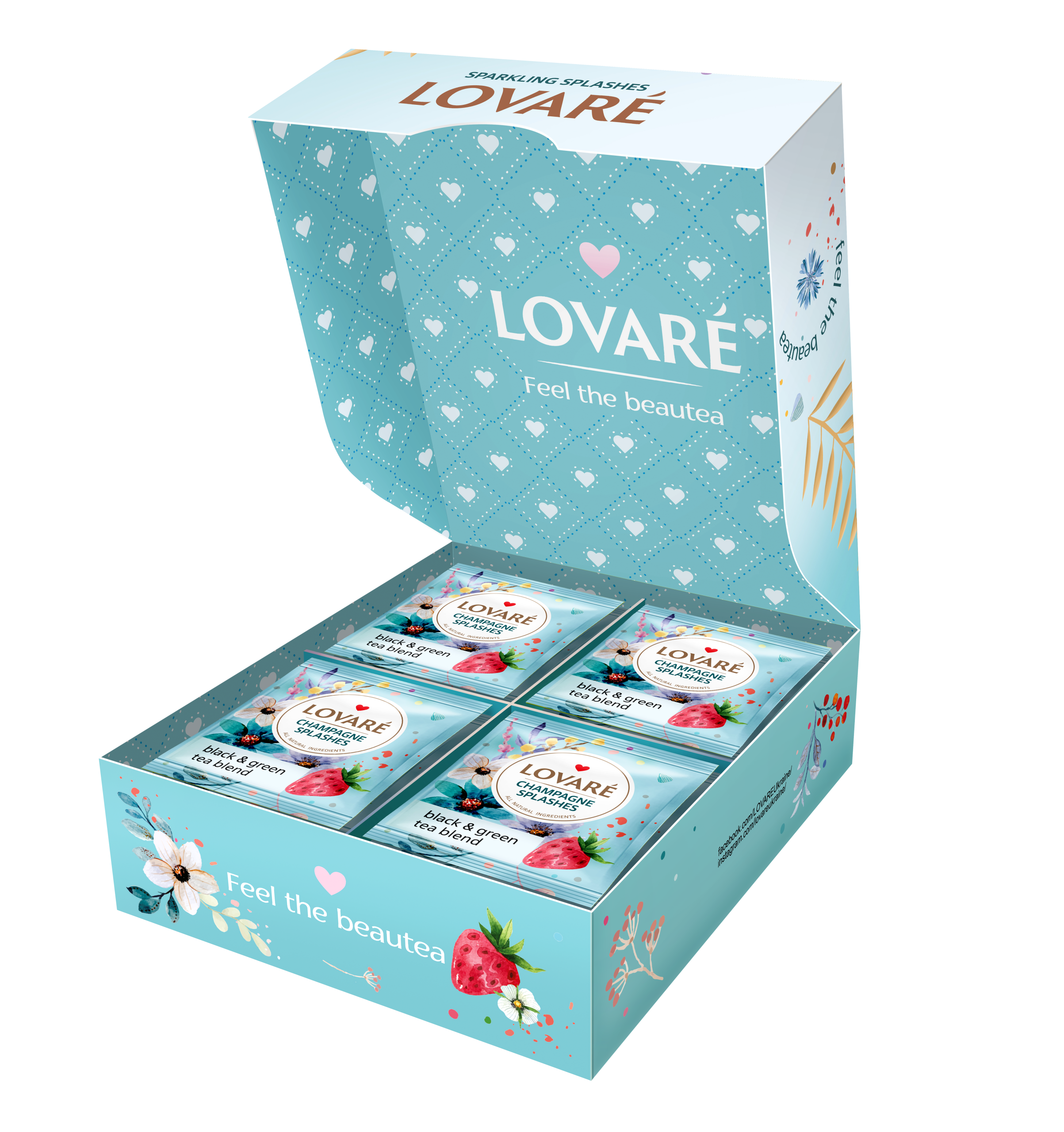 Zestaw herbat "Sparkling Splashes" Lovare (8 kopert po 2g) - obrazek 2