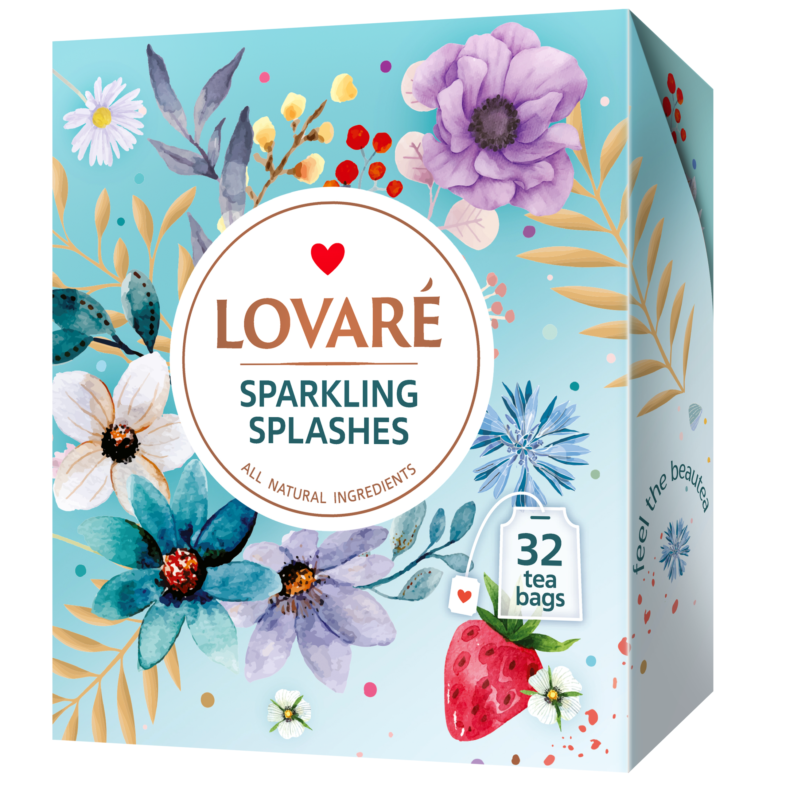 Zestaw herbat "Sparkling Splashes" Lovare (8 kopert po 2g)